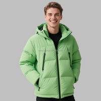 Veste imperméable pour homme de haute qualité, manteau d'hiver chaud, parka épaisse, chapeau en velours, manteau de ski, style décontracté à capuche, fermeture éclair, 90%