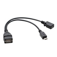 Câble OTG de remplacement pour Fire Stick 4K Fire TV, compatible avec téléphone Android, tablette, Micro USB Host, USB femelle, double tressage, scanner, ordinateur