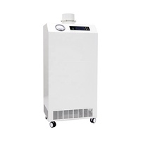 Purificateur d'air mobile intelligent de taille moyenne 220V à pression négative avec télécommande, filtre HEPA H13 et ioniseur pour isolation de pièce