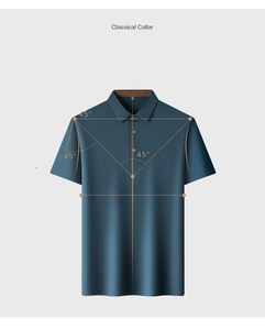 Polo a Maniche Corte da Uomo Estate 2024 Bianca Business Casual Elasticizzata Senza Stiratura con Colletto - Product Image 5
