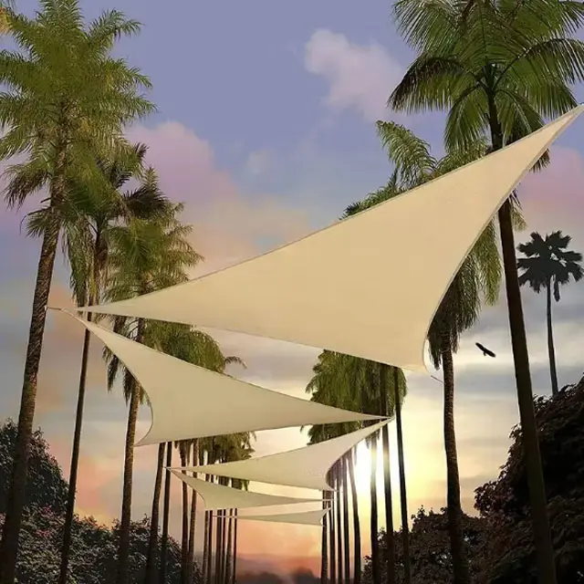 Hot Selling Sun Shade Sail New Virgin Hdpe Material Uv Blocked Knitted Fabric Outdoor Shades With Led Lights Shadow Cover