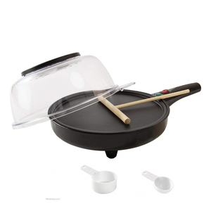 Machine à crêpe et popcorn électrique portative, fonction <span class=keywords><strong>2</strong></span> en 1, avec plaque de revêtement antiadhésive, pour usage domestique, nouveau modèle, - Product Image 5