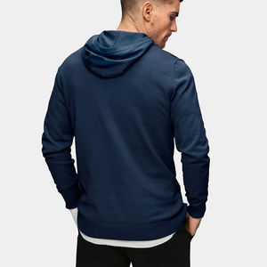 เสื้อฮู้ดกีฬาระบายอากาศได้ดีของผู้ชายสีพื้นเรียบแห้งออกแบบได้ตามต้องการ - Product Image 3