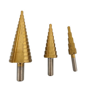 Juego de 7 brocas escalonadas multiusos con revestimiento de titanio, vástago hexagonal, estría recta, HSS, estuche azul para perforación de metal - Product Image 5