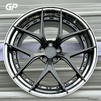 Juego de 2 Ruedas de Aleación de Aluminio Forjado, Acabado Negro Brillante, con Remaches Mecanizados, Borde Profundo, 18-22 Pulgadas, 5x120/5x114.3, para BMW F30 E90