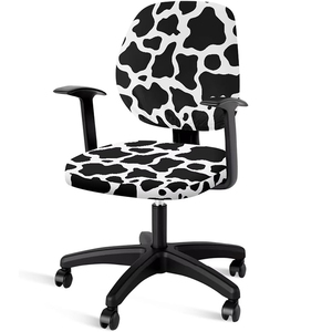 8260 Soft Breathable Easy to Install Stretchable <strong>Swivel</strong> <strong>Chair</strong> Slipcovers for Office Home Machine Washable Cow Print <strong>Chair</strong> <strong>Cover</strong> - Product Image 1