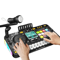 Jouet mixeur DJ pour enfants avec microphone, plateau tournant interactif pour DJ avec lumière et son, instrument de musique éducatif, cadeau d'apprentissage précoce