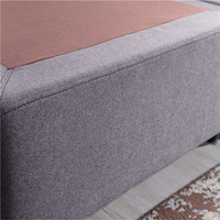 Meubles de chambre d'hôtel, revêtement en tissu, lit en bois king size