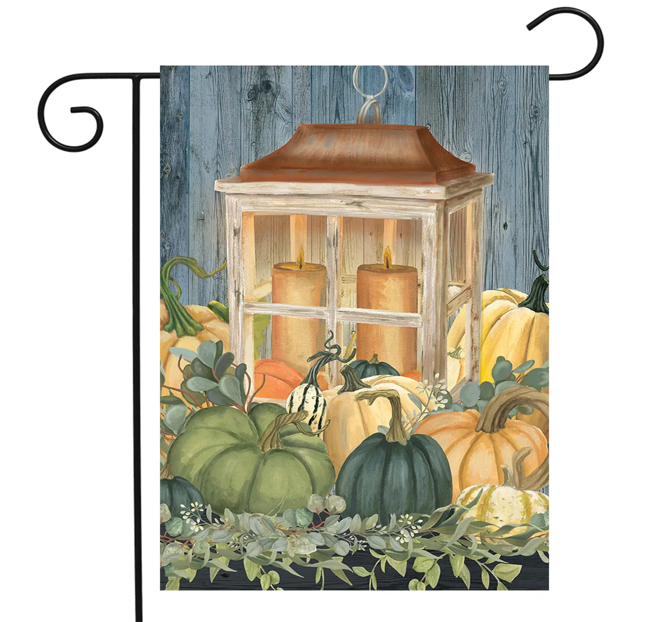 Custom Blank Sublimation For Indoor Outdoor seasonal fall Courtyard Decoration Autumn's Glow Lantern Farmhouse Garden flag