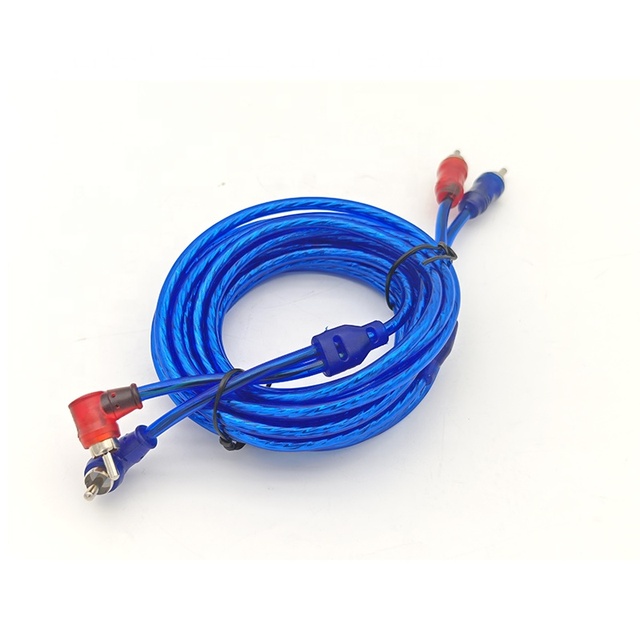 Hot Model Blue Signal RCA Cable OFC for Car Stereo Special Price Audio Cable 4M for Car Tuning Electrical Parts Electronics