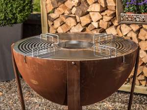 <span class=keywords><strong>Brasero</strong></span> d'Extérieur en Acier Corten, Foyer Bois et Charbon, Barbecue - Product Image 3