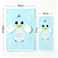 Ensemble de serviettes pour enfants Licorne, boîte cadeau, serviettes de bain pour bébé en microfibre douce et absorbante, logo personnalisé OEM ODM, cadeau de naissance pour enfants