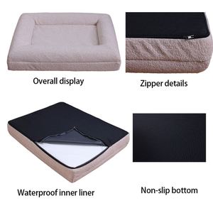 Nouveau lit pour chien classique en mousse à mémoire de forme, couleur unie de luxe, canapé pour animaux de compagnie en mousse à mémoire de forme, coussin donut antidérapant, doux et imperméable - Product Image 3