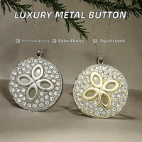 Boutons de couture ronds en résine incrustés de strass plaqués luxe, motif rectangulaire gaufré 34L, boutons décoratifs pour manteaux