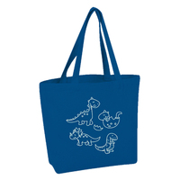 Sac fourre-tout en toile de coton personnalisable, écologique, à motif de dessin animé, pour femmes, avec une longue poignée, résistant et de grande capacité