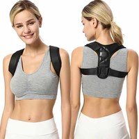 Nouveau Correcteur de Posture Dorsale Unisexe Portable en Nylon et Coton, Réglable, pour Thérapie Physique Adulte