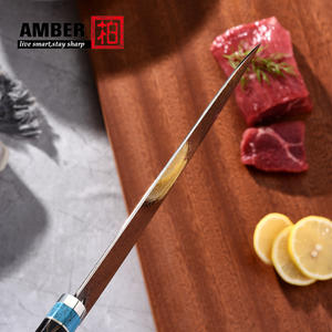 Coltello da Cucina Giapponese Amber Wholesale da 5 Pollici, 37 Strati di Acciaio Damasco VG10, Coltello da Cucina in Rame Damasco per Frutta - Product Image 5