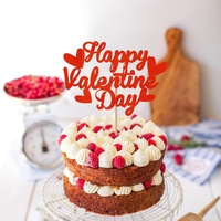 Décoration de gâteau pour la Saint-Valentin, rouge brillant, amour sucré, sélection de gâteaux pour la Saint-Valentin, thème joyeux, mariage, fête d'anniversaire