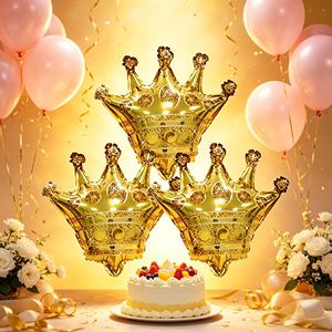 Foil Crown Balloon Gold 31x37cm Party Decoration 12 pcs Bag High-quality party supplies and decorations - Product Image 6