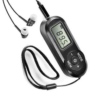 Radio Portátil Mini de Fábrica con DSP Digital, Pantalla LCD de 1.1 Pulgadas, 20 Estaciones Preestablecidas, 2.4W AM FM, 80x28x20mm, Ideal para Caminar, Trotar y Cortar el Césped - Product Image 1