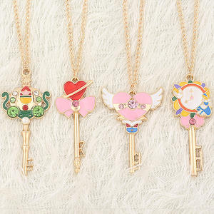 Bijoux de mode Accessoires Mignon <span class=keywords><strong>Baguette</strong></span> Magique Pendentif SAKURA Card Captor <span class=keywords><strong>Sailor</strong></span> <span class=keywords><strong>Moon</strong></span> Collier pour Filles - Product Image 6