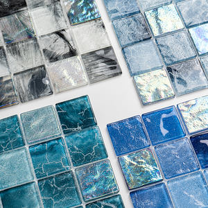Mosaico de Vidrio Cristal Iridiscente para Pared Interior y Piscina en Verde Oscuro de Gran Venta - Product Image 6