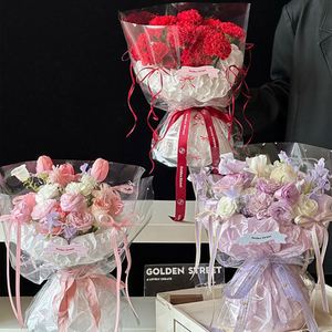 JIEMI Mother's Day Clear Packaging Wholesale Waterproof PVC-Coated Single-Sided Butterfly <b>Girl</b> Flowers <b>Wrapping</b> <b>Paper</b> - Product Image 1