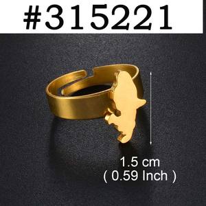 Bague en acier inoxydable pour femmes et filles, bijoux de la guinée, de la guinée et de la Martinique française - Product Image 6