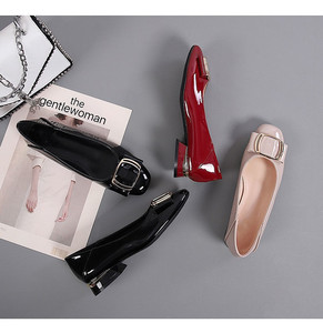 รองเท้าผู้หญิงลดราคา รองเท้าส้นเตี้ยแบบหรูหรา หนัง PU รองเท้าลำลองสำหรับผู้หญิง - Product Image 2