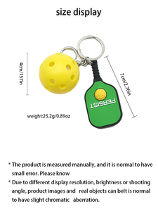 Porte-clés Raquette CHAVEIRO Mini Gym Pickleball Padel Cadeau 3D Porte-clés en métal Raquette Pickleball Padel - Product Image 3