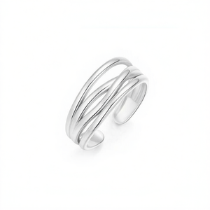 Amy Amy Fashion <b>Ring</b> A3464 Stainless Steel Geometric Modern Women's Daily Wear Jewelry Gift - Product Image 4