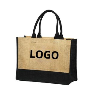 Bolsas de Yute con Logotipo Personalizado, Muestra Gratis, Bolsas de Compras de Yute de Gran Capacidad, Bolsas de Yute con Iniciales - Product Image 1