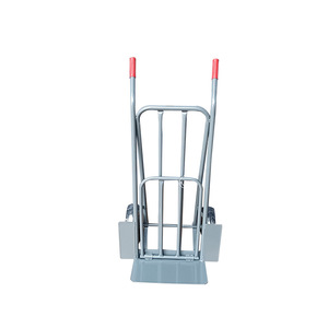 Chariot à main à 2 roues, capacité de charge de 200 kg, chariot à palettes en acier industriel S-6 argenté - Product Image 4