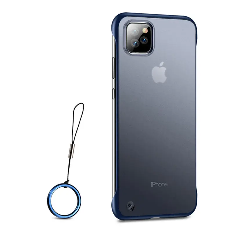 Ultra dünne rahmenlose Telefon hülle für iPhone 11 PRO MAX Frosted Luxury Transparent Matte Phone Case Cover