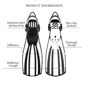 Ayarlanabilir paslanmaz çelik bahar kayış şnorkel yüzgeçleri yetişkinler için kısa boy dayanıklı yüzme <span class=keywords><strong>Flippers</strong></span> su sporları yüzme - Product Image 5