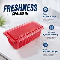Boîte à gâteau, emballage de rangement, rouge, conteneur personnalisé, couvercle transparent, boîte en plastique de qualité alimentaire, personnalisable