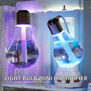 Humidificateur ultrasonique créatif en forme d'ampoule, diffuseur d'huiles essentielles multicolore avec veilleuse, idéal pour bureau et hôtel - Product Image 2
