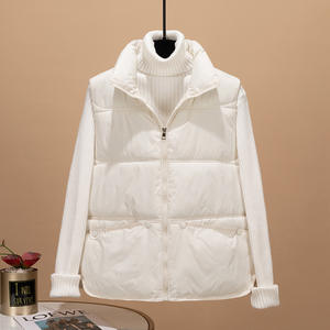 Nuevo estilo, chaleco de algodón con cuello de pie, chaqueta para mujer, chaleco versátil de primavera y otoño 2024, abrigo superior OEM - Product Image 3