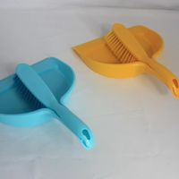 Mini ensemble de brosses de nettoyage écologiques Sunshine manche court balai TPR pelle à poussière pour canapé-lit toilette voiture végétale plat pour animaux de compagnie inclus