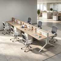 Poste de travail modulaire pour bureau, cloison de séparation, bureau pour 6 personnes, table de travail pour le personnel, mobilier de bureau avec tiroir