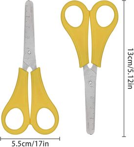 Ciseaux pour élèves du primaire, ciseaux de papeterie pour couper le papier en classe, avec pointe arrondie - Product Image 2