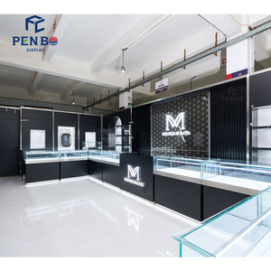 <span class=keywords><strong>Vitrine</strong></span> à bijoux en verre de luxe sur mesure, <span class=keywords><strong>éclairage</strong></span> <span class=keywords><strong>LED</strong></span> haut de gamme, mobilier d'exposition pour la nouvelle conception d'intérieur de bijouterie - Product Image 2
