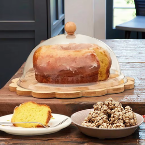 ที่วางเค้กทำจากไม้ไผ่ปรับความสูงได้ดีไซน์ทันสมัยพร้อมฝาอะคริลิคเก็บขนมและชีสเป็นมิตรกับสิ่งแวดล้อม - Product Image 6