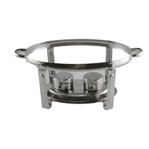 Chauffe-Plats Buffet en Acier Inoxydable à Vendre : Réchaud <span class=keywords><strong>Ovale</strong></span> Pliant pour Hôtels et Traiteurs - Product Image 5
