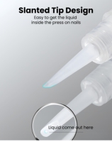 MyBeautyNails Stylo à huile sans acétone, dissolvant de colle gel solide pour faux ongles à presser, adhésif gelée réutilisable pour retirer les faux ongles