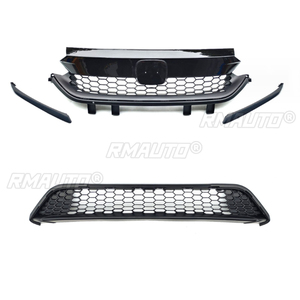 ABS <b>Plastic</b> Car Front Grille Racing Grills Upper Bumper Hood <b>Mesh</b> for Honda City RS 2020-2023 Car Styling - Product Image 4