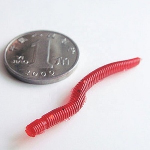 Appât souple pour pêche, 50 pièces/sac, appât souple en forme <span class=keywords><strong>de</strong></span> ver <span class=keywords><strong>de</strong></span> <span class=keywords><strong>terre</strong></span>, 4 cm, appât souple rouge, appât souple pour pêche - Product Image 5