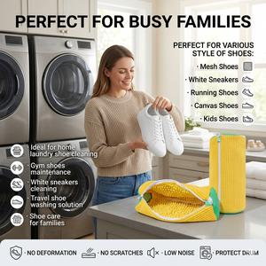 Sacchetto Riutilizzabile per <span class=keywords><strong>Lavaggio</strong></span> Sneaker 360 con Etichetta Privata di Fabbrica °   Sacchetto Protettivo in Rete per <span class=keywords><strong>Lavaggio</strong></span> <span class=keywords><strong>Scarpe</strong></span>, Borsa per Pulizia Calzature all'Ingrosso - Product Image 5