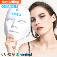 Masque facial LED portable UBilli 7 couleurs, anti-acné, blanchissant, anti-rides, photothérapie, raffermissant la peau, compatible US