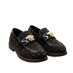 Новые модные туфли 2025 года для мальчиков и девочек, туфли с водными стразами, черные туфли из искусственной кожи для детей и взрослых - Product Image 6